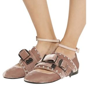 Pink Embellished Flats